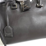 サンローラン ベイビーカバス レザー 2way ハンドバッグ ショルダーバッグ グレー - NEWSED