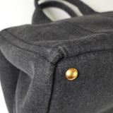 プラダ カナパ デニム 2way ハンドバッグ ショルダーバッグ グレー - NEWSED