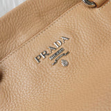 プラダ ヴィッテロダイレザー 2way ハンドバッグ ショルダーバッグ 肩掛け ベージュ - NEWSED