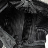 プラダ テスートナイロン / サフィアーノレザー 三角プレート 2way ハンドバッグ ショルダーバッグ ブラック - NEWSED