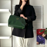 セリーヌ サークルロゴ レザー 2way ハンドバッグ ショルダーバッグ グリーン - NEWSED