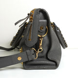 バレンシアガ メタリック エッジ シティ レザー 2way ハンドバッグ ショルダーバッグ グレー - NEWSED