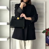 サルバトーレ フェラガモ ヴァラリボン 2way レザー ハンドバッグ ショルダーバッグ 自立型 ブラック - NEWSED