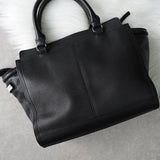 ディーゼル アイコン レザー 2way ハンドバッグ ショルダーバッグ ブラック - NEWSED