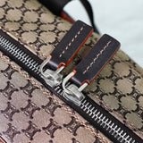 セリーヌ マカダム キャンバス / レザー 2way ボストンバッグ ベージュ / ブラウン - NEWSED