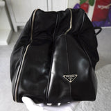 プラダ ポコノ テスート ナイロン/ レザー 2way ボストンバッグ ブラック - NEWSED