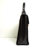 ロエベ ケリー型 自立型 2way レザー ハンドバッグ ショルダーバッグ ブラウン - NEWSED