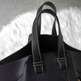 ロエベ ハンモック スモール レザー 2way ハンドバッグ ショルダーバッグ ネイビー - NEWSED