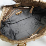 ミュウミュウ レザー 2way ハンドバッグ ショルダーバッグ ベージュ - NEWSED