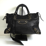 バレンシアガ ザ・シティ レザー 2way ハンドバッグ ショルダーバッグ ブラック - NEWSED