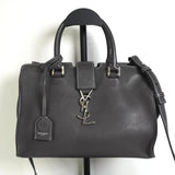 サンローラン ベイビーカバス レザー 2way ハンドバッグ ショルダーバッグ グレー - NEWSED