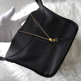 ロエベ ハンモック スモール レザー 2way ハンドバッグ ショルダーバッグ ネイビー - NEWSED