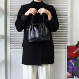 メゾンマルジェラ エムエムシックス レザー 2way ジャパニーズバッグ ハンドバッグ ショルダーバッグ ブラック - NEWSED