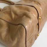 ミュウミュウ レザー 2way ハンドバッグ ショルダーバッグ ベージュ - NEWSED