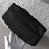 プラダ テスート ポコノ ナイロン/レザー 編み上げハンドル リボン ギャザー 2way ハンドバッグ ショルダーバッグ ブラック - NEWSED