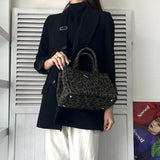 プラダ カナパ キャンバス ミリタリー柄 レオパード 2way ハンドバッグ / ショルダーバッグ カーキ - NEWSED