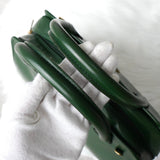 セリーヌ サークルロゴ レザー 2way ハンドバッグ ショルダーバッグ グリーン - NEWSED