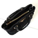 プラダ ロゴ ギャザー テスート ポコノ ナイロン 2way ハンドバッグ ショルダーバッグ ブラック - NEWSED