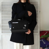 ディーゼル アイコン レザー 2way ハンドバッグ ショルダーバッグ ブラック - NEWSED