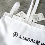 エムエムシックス メゾンマルジェラ ロゴ キャンバス 2way トートバッグ ハンドバッグ ホワイト タグ付き未使用品 - NEWSED