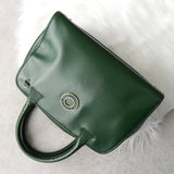 セリーヌ サークルロゴ レザー 2way ハンドバッグ ショルダーバッグ グリーン - NEWSED