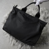 プラダ テスートナイロン / サフィアーノレザー 三角プレート 2way ハンドバッグ ショルダーバッグ ブラック - NEWSED