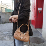 プラダ トライアングルロゴ サフィアーノ レザー 2way ハンドバッグ ショルダーバッグ ブラウン - NEWSED