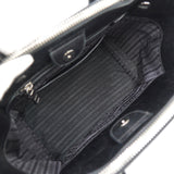 プラダ レザー 2way ハンドバッグ ショルダーバッグ 三角プレート ブラック - NEWSED