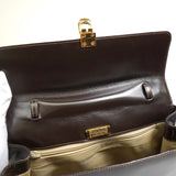 ロエベ ケリー型 自立型 2way レザー ハンドバッグ ショルダーバッグ ブラウン - NEWSED