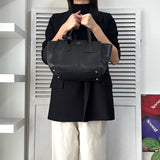 プラダ レザー 2way ハンドバッグ ショルダーバッグ 自立型 ブラック - NEWSED