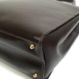 ロエベ ケリー型 自立型 2way レザー ハンドバッグ ショルダーバッグ ブラウン - NEWSED