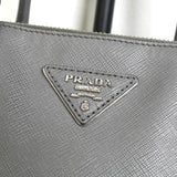 プラダ ガレリア サフィアーノレザー 2way ハンドバッグ ショルダーバッグ グレー - NEWSED