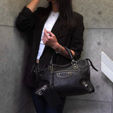 バレンシアガ ザ・シティ レザー 2way ハンドバッグ ショルダーバッグ ブラック - NEWSED