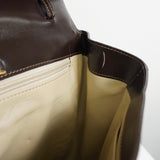 ロエベ ケリー型 自立型 2way レザー ハンドバッグ ショルダーバッグ ブラウン - NEWSED