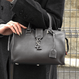 サンローラン ベイビーカバス レザー 2way ハンドバッグ ショルダーバッグ グレー - NEWSED