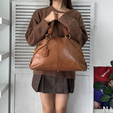 イヴ サンローラン ヴィンテージ 2way トートバッグ ハンドバッグ ショルダーバッグ キャメル - NEWSED