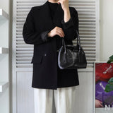 メゾンマルジェラ エムエムシックス レザー 2way ジャパニーズバッグ ハンドバッグ ショルダーバッグ ブラック - NEWSED