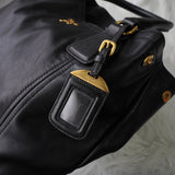 プラダ レザー 2way ハンドバッグ ショルダーバッグ ブラック - NEWSED