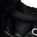 プラダ ヴィッテロダイノレザー 2way ハンドバッグ ショルダーバッグ 編み込みハンドル ブラック - NEWSED