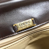 ロエベ ケリー型 自立型 2way レザー ハンドバッグ ショルダーバッグ ブラウン - NEWSED