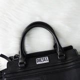 ディーゼル アイコン レザー 2way ハンドバッグ ショルダーバッグ ブラック - NEWSED