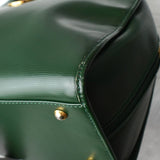 セリーヌ サークルロゴ レザー 2way ハンドバッグ ショルダーバッグ グリーン - NEWSED