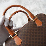 セリーヌ マカダム 2way ミニボストンバッグ ショルダーバッグ ブラウン - NEWSED