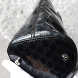 セリーヌ マカダム エナメル/レザー 2way ハンドバッグ ショルダーバッグ A4収納可 ブラック - NEWSED