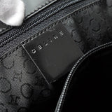 セリーヌ マカダム エナメル/レザー 2way ハンドバッグ ショルダーバッグ A4収納可 ブラック - NEWSED