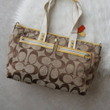 コーチ シグネチャー 2way キャンバス トートバッグ ショルダーバッグ ベージュ F14871 - NEWSED