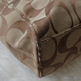 コーチ シグネチャー 2way キャンバス トートバッグ ショルダーバッグ ベージュ F14871 - NEWSED