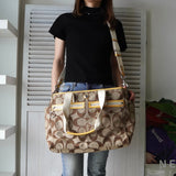 コーチ シグネチャー 2way キャンバス トートバッグ ショルダーバッグ ベージュ F14871 - NEWSED