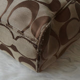 コーチ シグネチャー 2way キャンバス トートバッグ ショルダーバッグ ベージュ F14871 - NEWSED