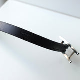 エルメス アピ3 レザー ブレスレット シルバー / ブラック - NEWSED